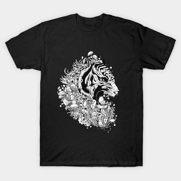 doodleart tiger T-Shirt by setiaoneart